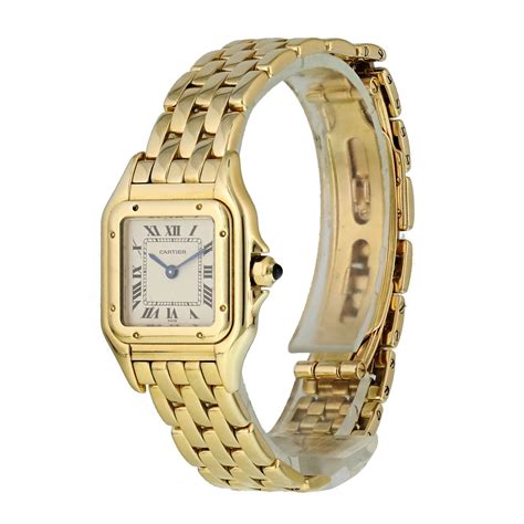 cartier panthere gold second hand|cartier ladies panthere 18k gold.